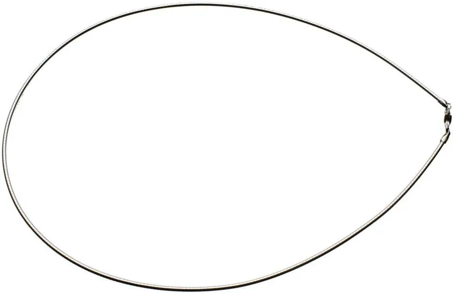Sterling Silver 1.6mm Round Omega Nickel Free Chain Necklace Italy, 20"