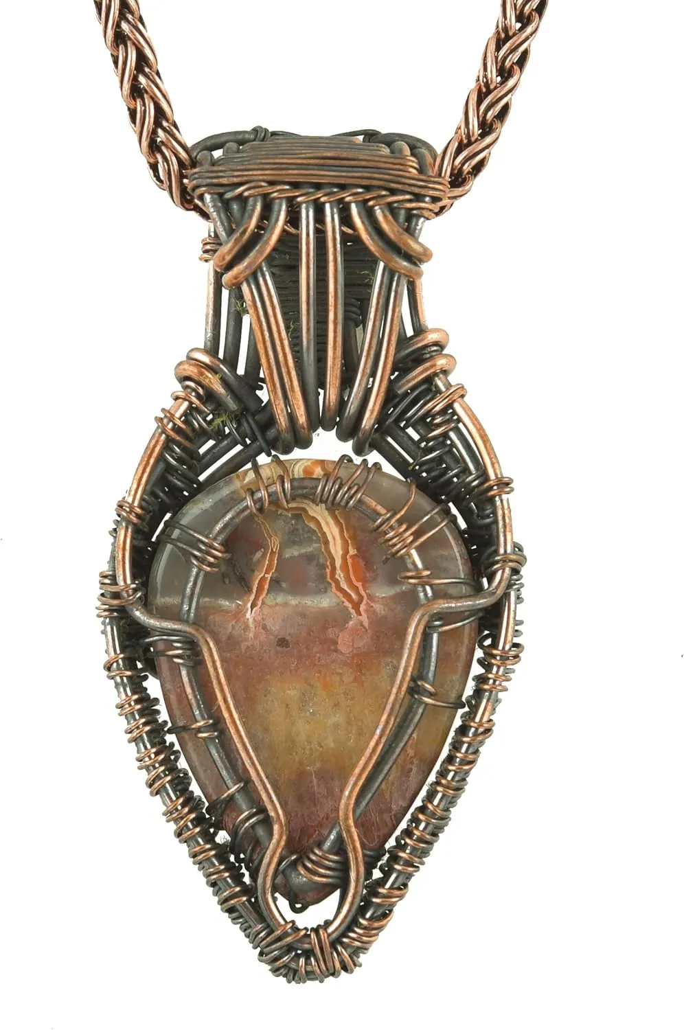 Stunning Copper Tree of Life Pendant Necklace with Handmade Gemstones and 20" Chain - Perfect for Boho Lovers