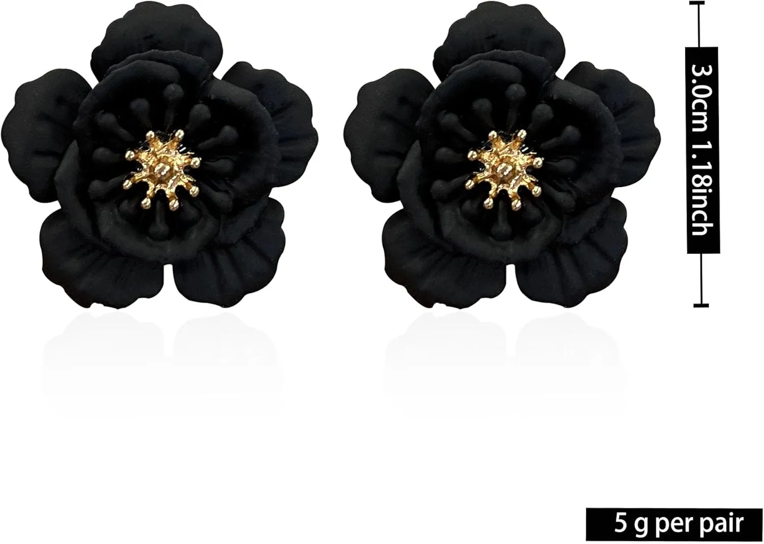Summer Boho Flower Stud Earrings for Women Flower Shaped Daisy Earrings with Gold Bud Hawaiian