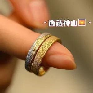 Sunshine Jinshan Couple Ring Matching Rings Peak Couples Rings Wedding S925 Sterling Silver Couple Rings Set Adjustable Matching Rings Engagement Promise Wedding Gift for Couples Wife Husband Women