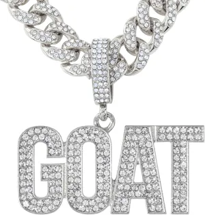 Techno Pave Men's Iced-Out Pendant Necklace  24-Inch Chain, Hip-Hop Streetwear Jewelry