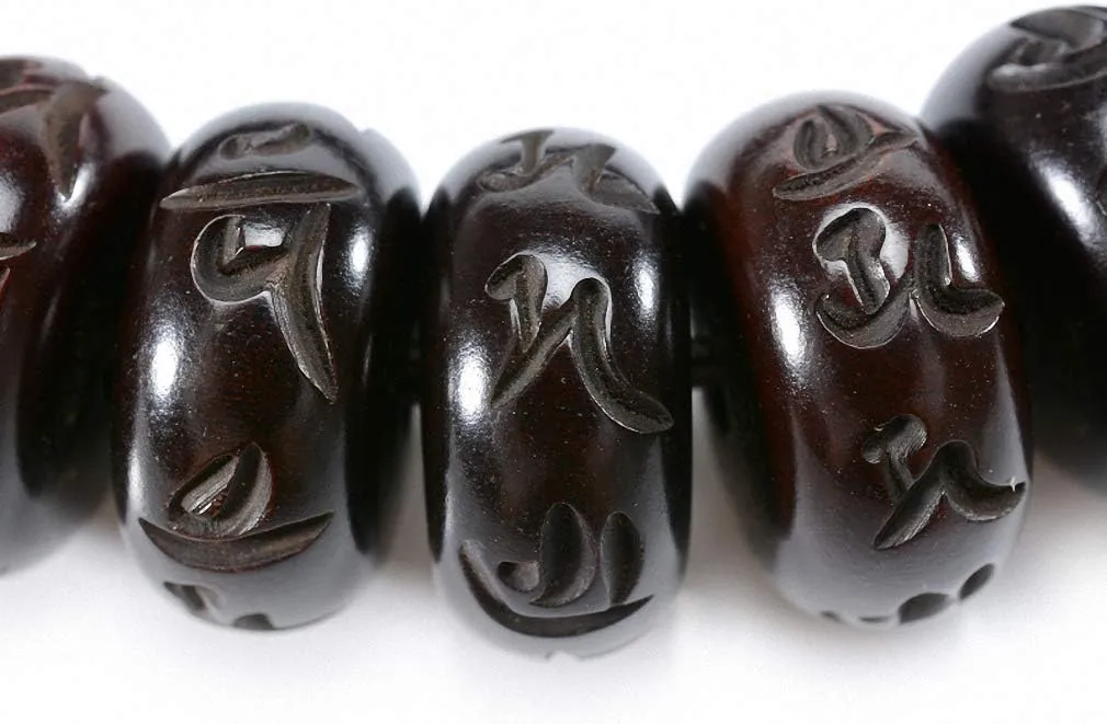 Tibetan Buddhist Mala Buddha Bracelet Natural Wood Bead Bracelet Om Meditation Yoga Prayer Bracelets