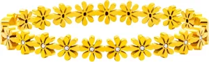 Titanium Steel Daisy Bracelet Fresh and Sweet Bracelet for Women Friendship, Charming Floral Design for Everyday Wear