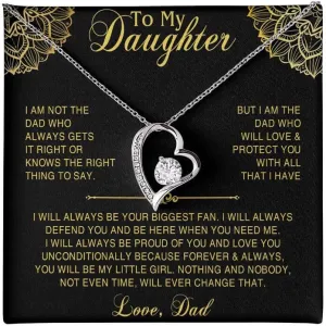 To My Daughter Necklace - Mom & Dad Gifts for Daughter's Birthday & Christmas