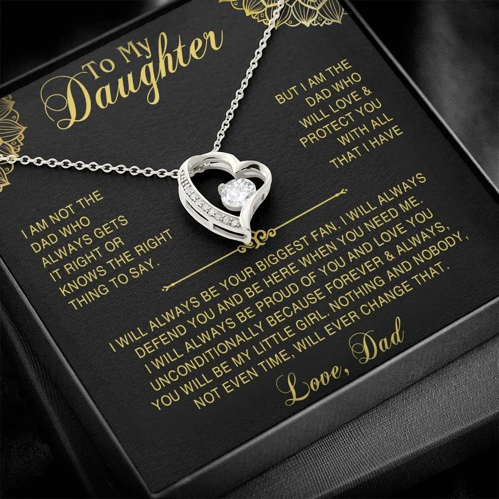 To My Daughter Necklace - Mom & Dad Gifts for Daughter's Birthday & Christmas