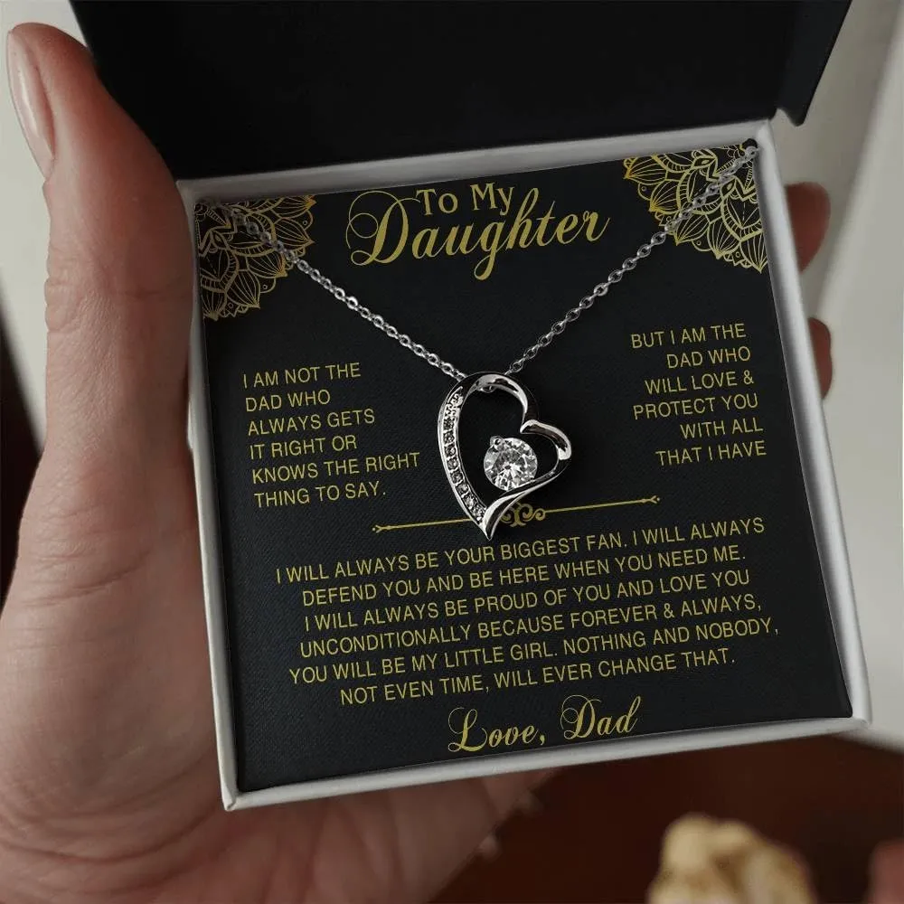 To My Daughter Necklace - Mom & Dad Gifts for Daughter's Birthday & Christmas