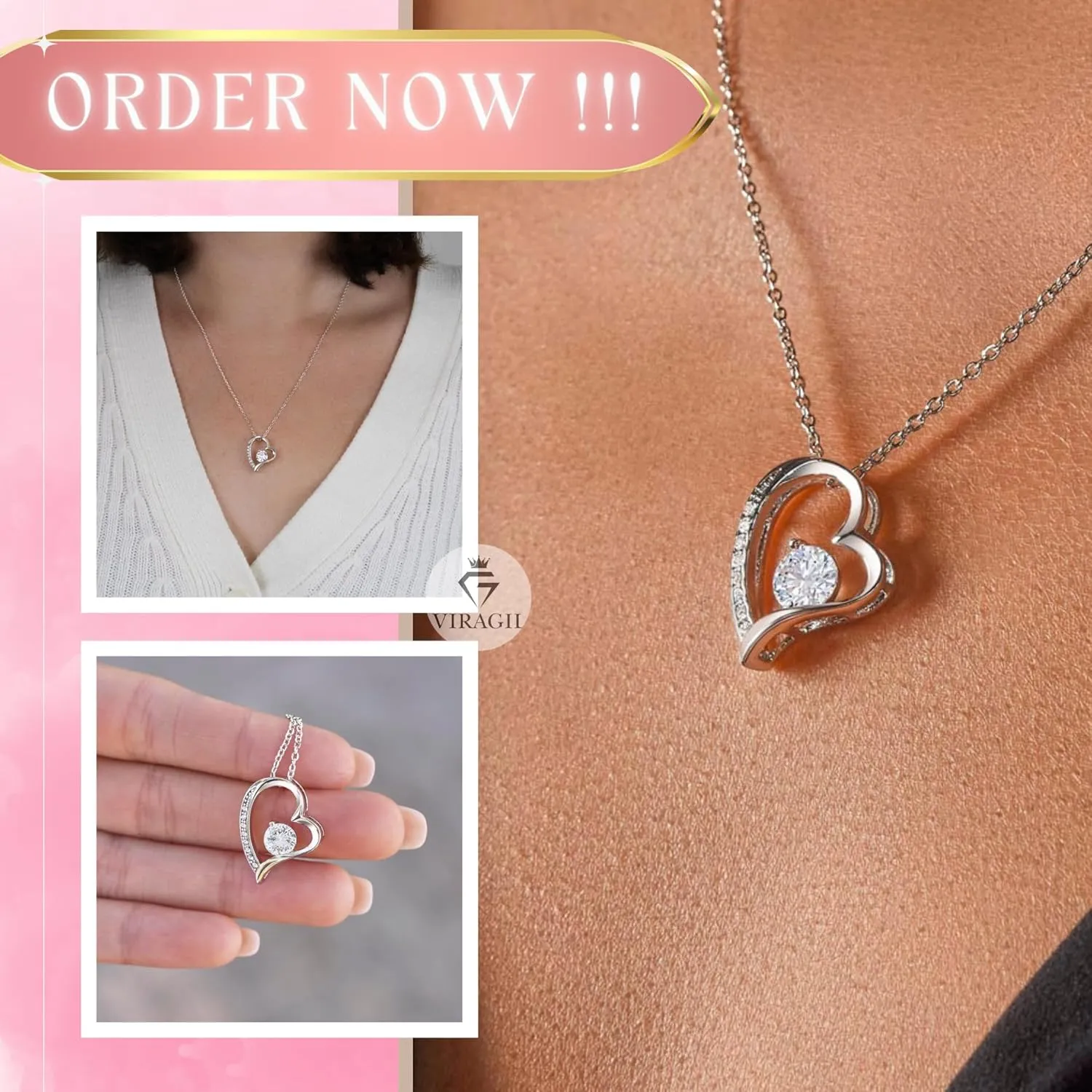 To My Daughter Necklace - Mom & Dad Gifts for Daughter's Birthday & Christmas