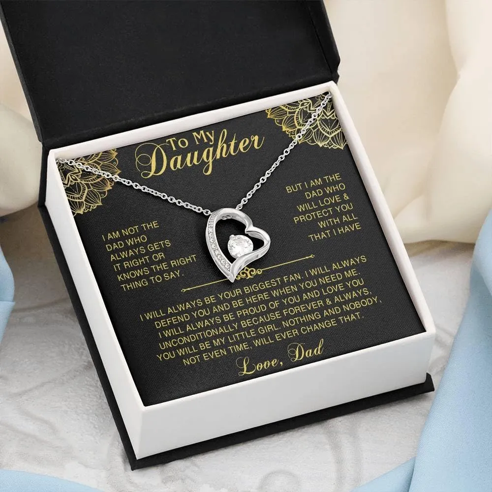 To My Daughter Necklace - Mom & Dad Gifts for Daughter's Birthday & Christmas