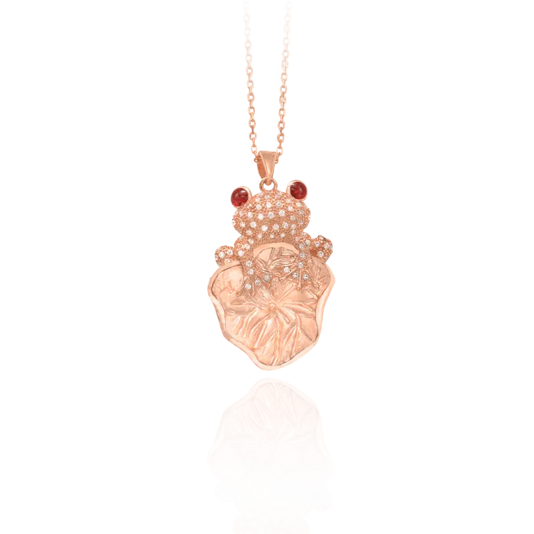 Tree Frog on Lily Pad Pendant