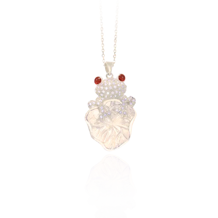 Tree Frog on Lily Pad Pendant