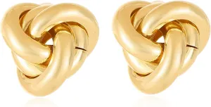 Trendy Gold Knot Heart Earrings for Women Colored Drop Dangle Statement Earrings Chunky Link Earring Jewelry