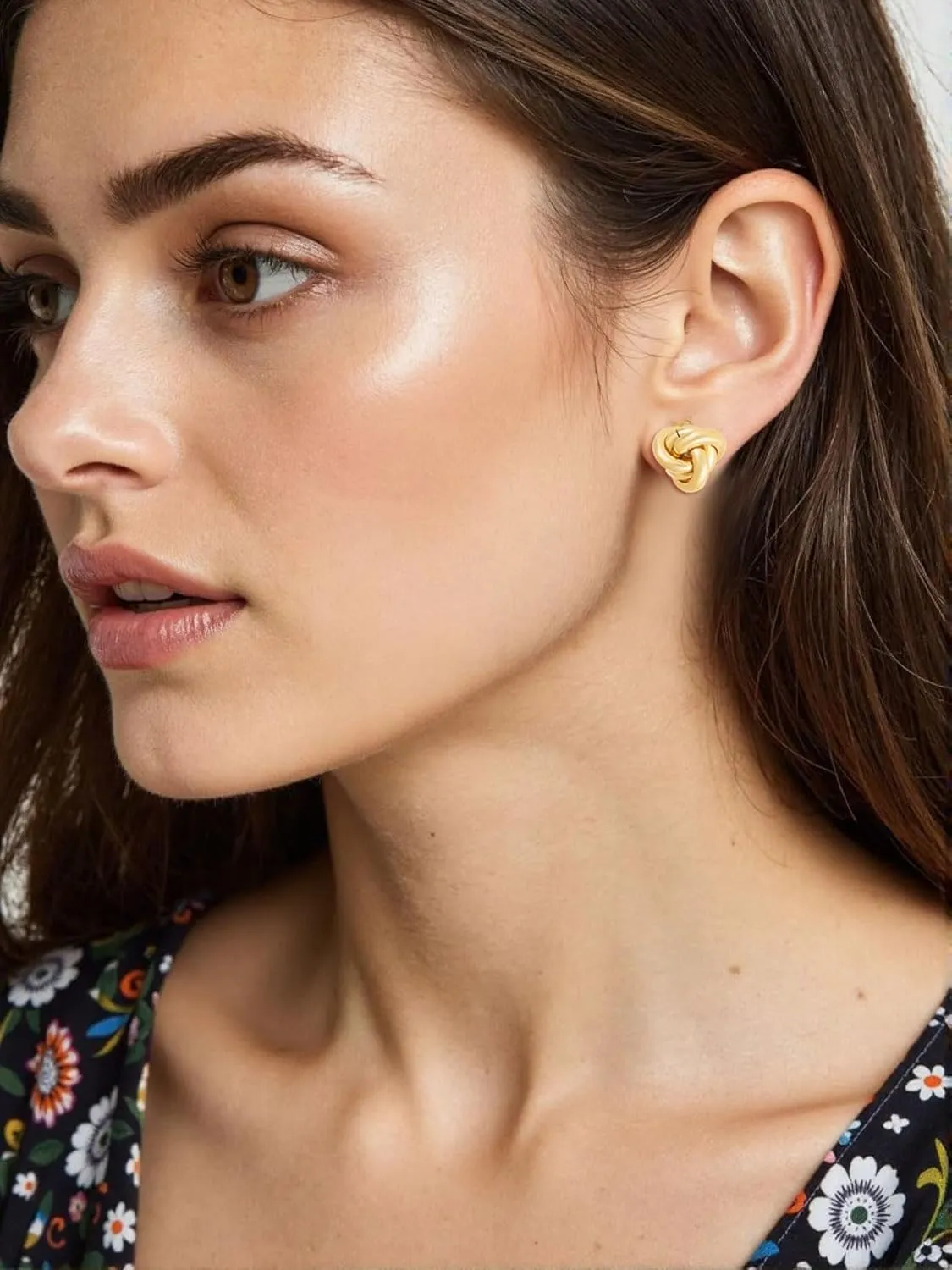 Trendy Gold Knot Heart Earrings for Women Colored Drop Dangle Statement Earrings Chunky Link Earring Jewelry