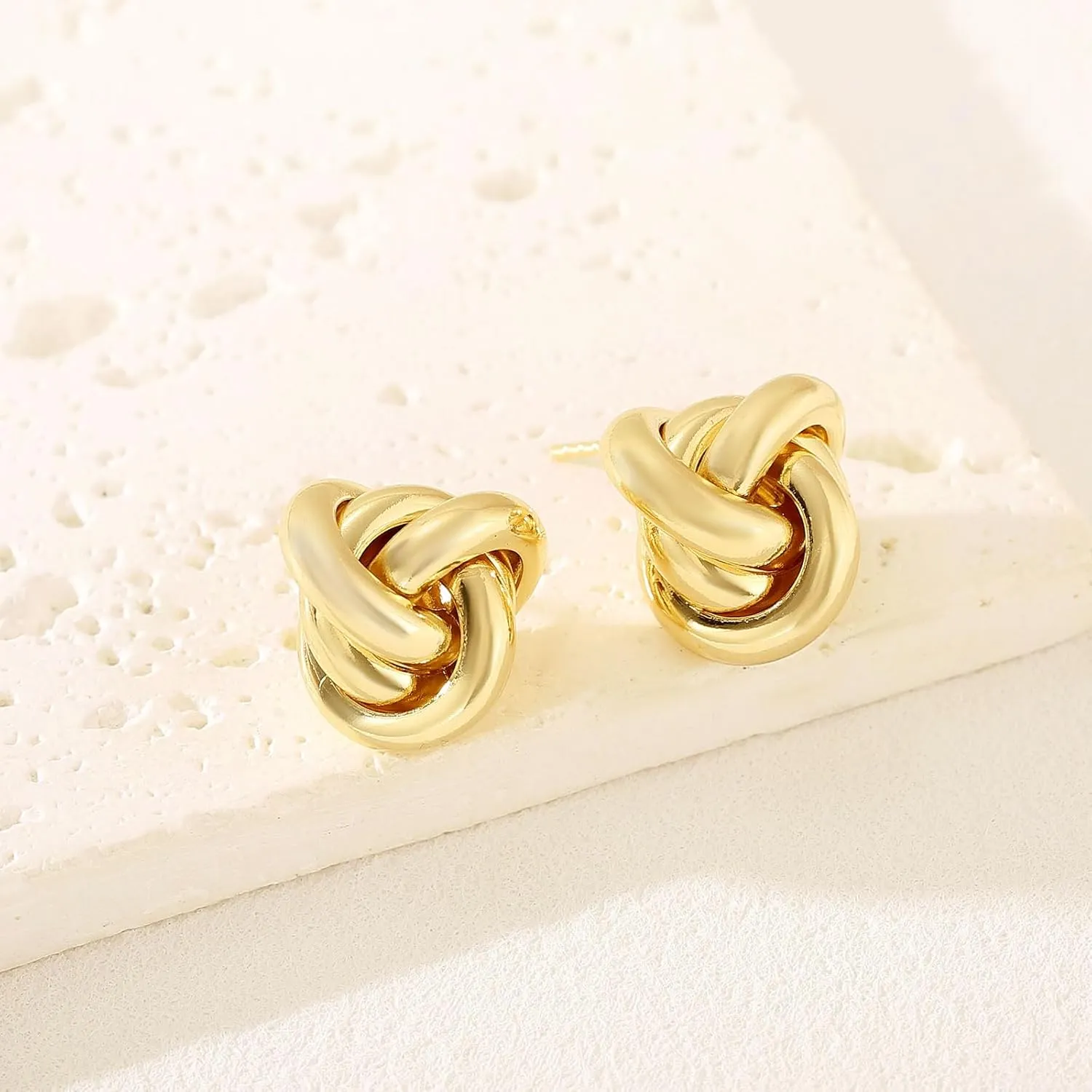 Trendy Gold Knot Heart Earrings for Women Colored Drop Dangle Statement Earrings Chunky Link Earring Jewelry
