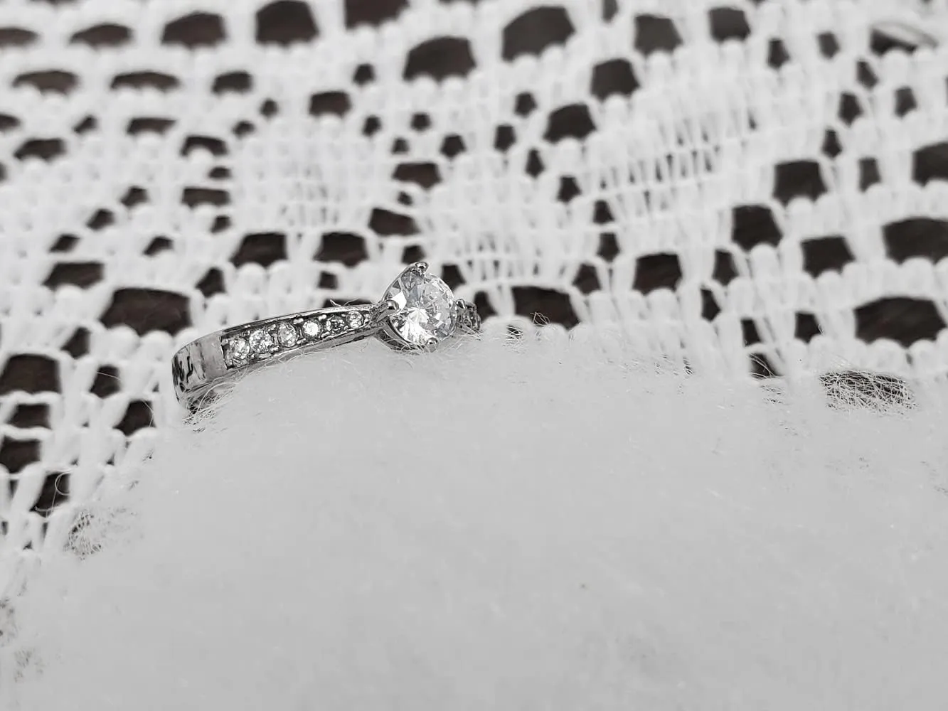 True Love Waits Message on a Stunning Majesty Ring Large Brilliant Center Stone Smaller Sparkling Riser Stones High Polished Stainless Steel Christian Women's Ring