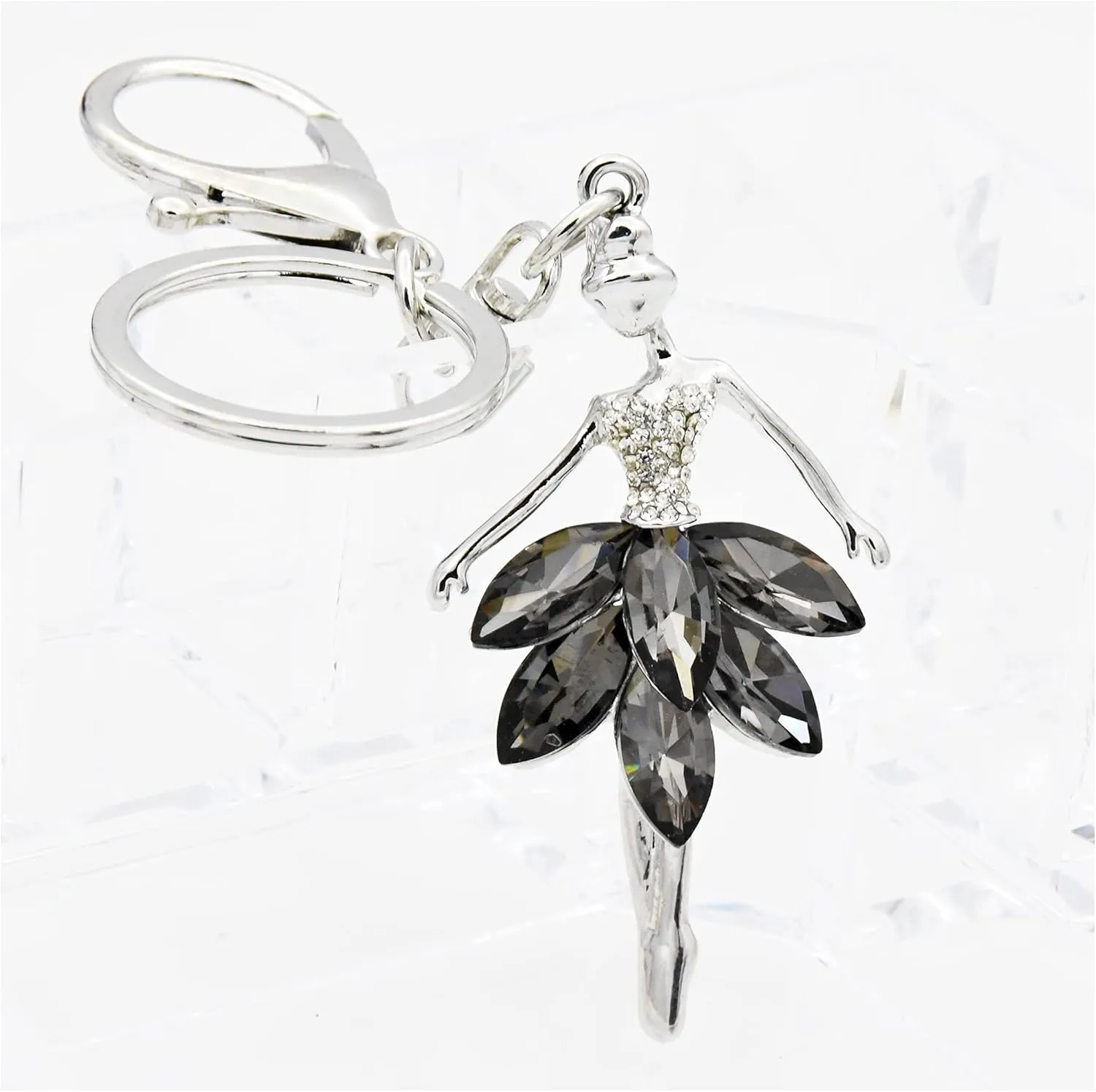 TTYY Keychain for Women Purse Charms for Handbags Beautiful Metal Rhinestone Pendant Eagle Bear Dancing girl Key and Shoe