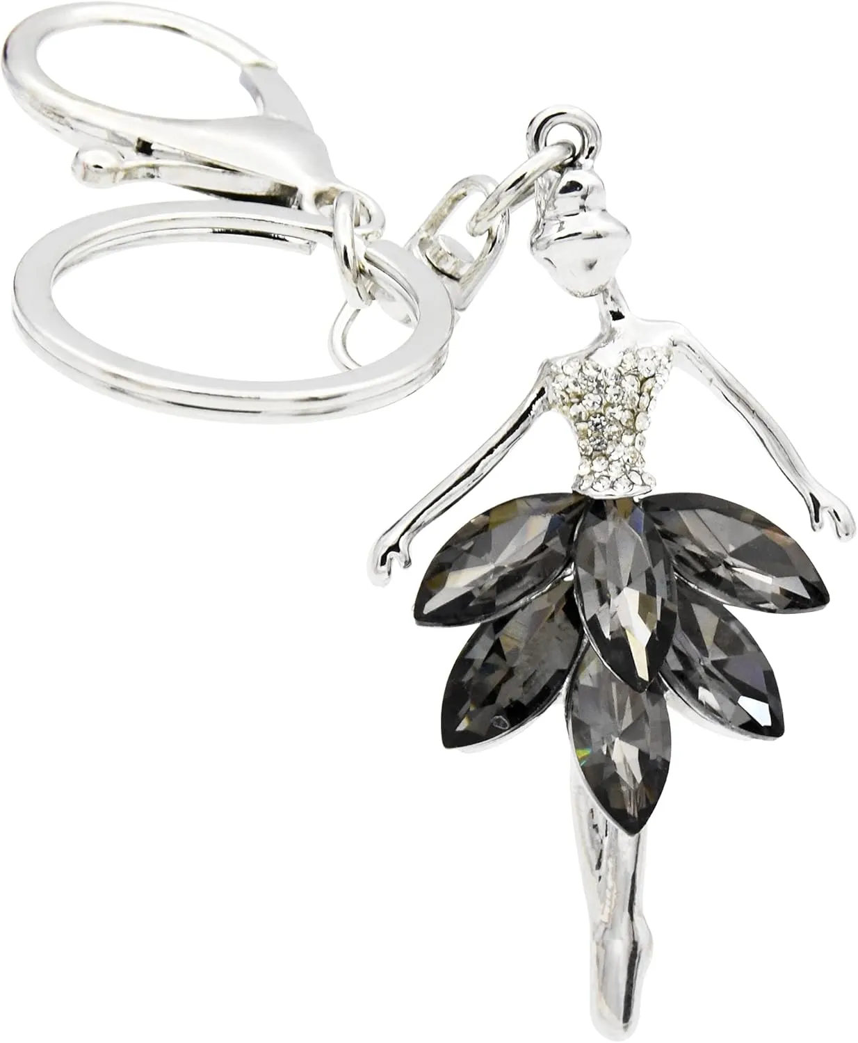 TTYY Keychain for Women Purse Charms for Handbags Beautiful Metal Rhinestone Pendant Eagle Bear Dancing girl Key and Shoe