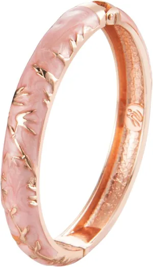 UJOY Women's Bangle Bracelet Golded Alloy Hinged Flower Enameled Cloisonne Jewelry with Gift Box 55B01