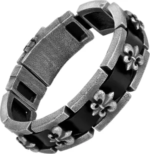 Urban Jewelry Stunning Solid Tungsten Link Bracelet for Men Polished Link, Puzzle, Ceramic Style (Silver, Black, 18K Gold Plated Option)
