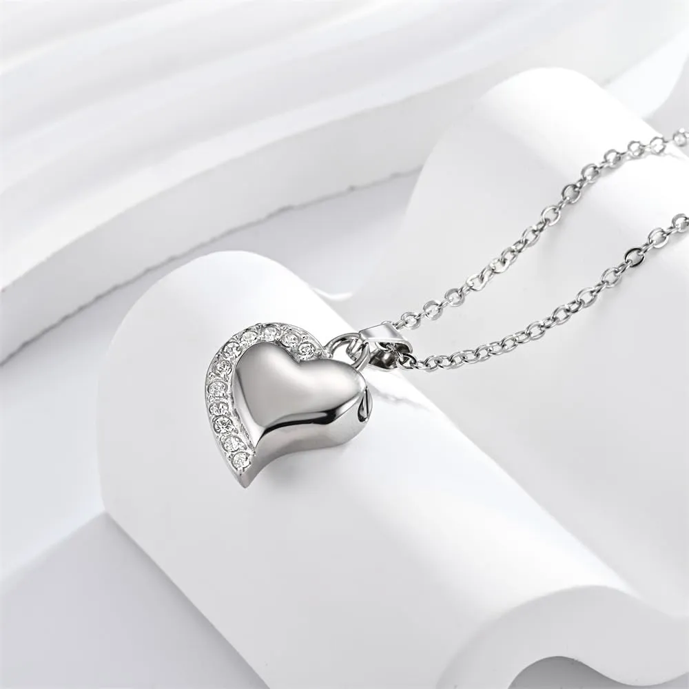 Urn Necklace for Baby Boy Ashes Baby Feet Ash Pendants Cremation Jewelry I Love You to The Moon and Sun Back