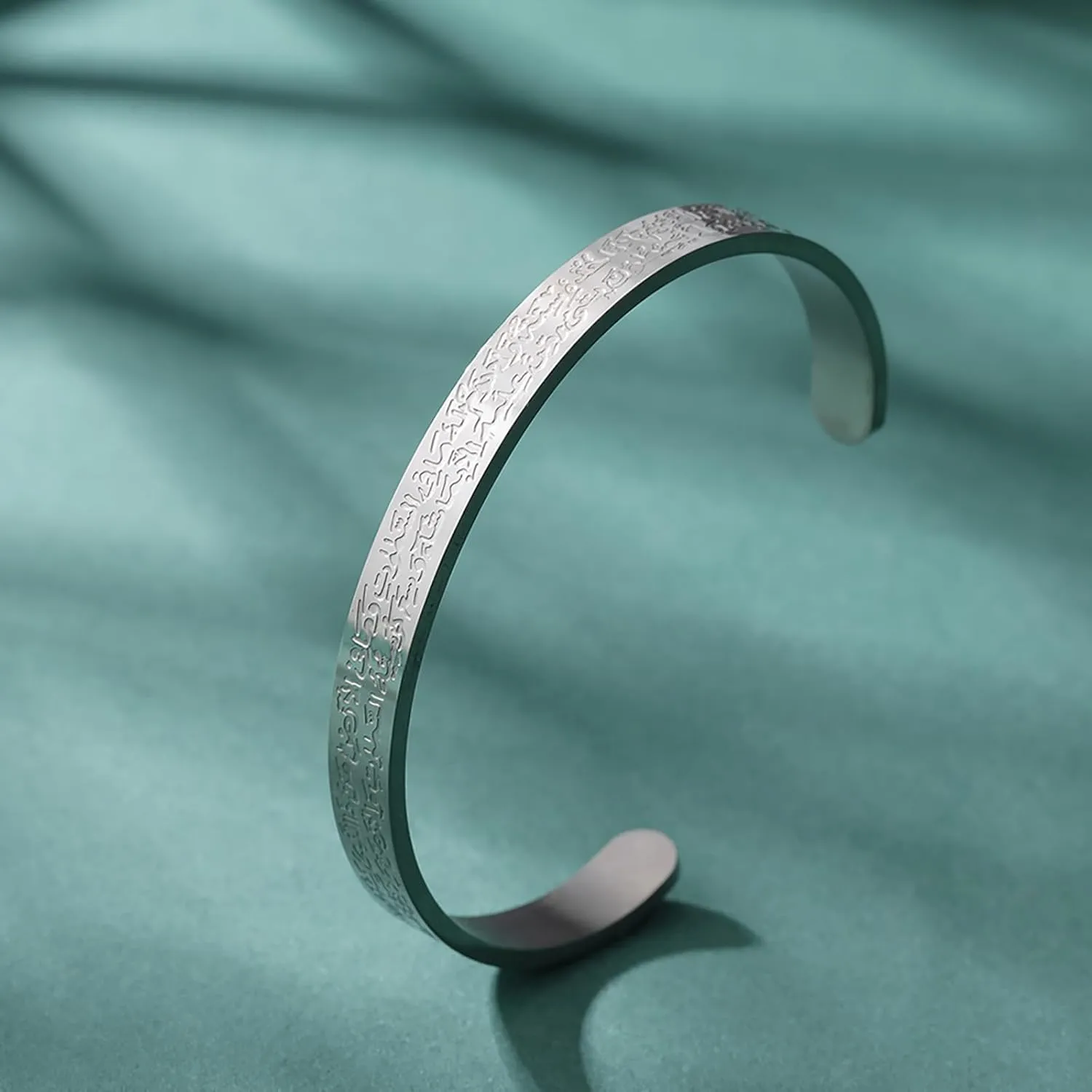 VASSAGO Ayatul Kursi Bracelet for Women Men Muslim Quran Allah Openable Bangles Arabic Calligraphy Cuff Bracelet Islam Eid Islamic Jewelry Gifts