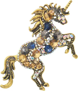 Vintage Animal Horse Brooch Full Austrian Crystal Horse Brooch Pin for Men Gift Corsage Stunning Fashion Brooch Pin for Women Girl Birthday Party