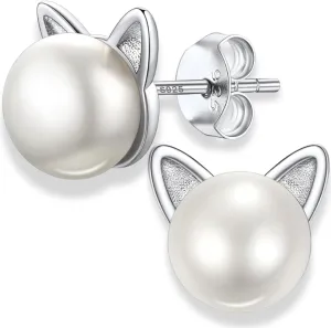 White Pearl Earrings Sterling Silver 925 earrings for women Earrings Hypoallergenic