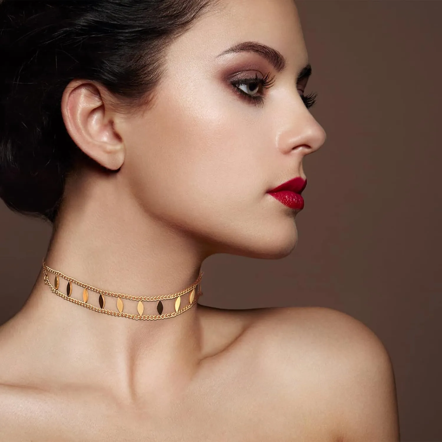 Wild & Bold Choker Necklace for Women Dainty Chain Necklace for Girls Gift Layered Mama Stainless Steel Choker Necklaces