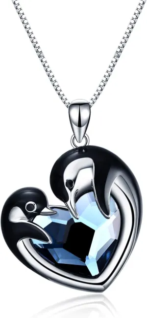 WINNICACA Unique Gifts Charming 925 Sterling Silver Phoenix/Penguin/Wolf/Fox/Highland Cow/Hummingbird/Frog/Sea Turtle Necklace Jewelry for Women Birthday Gifts