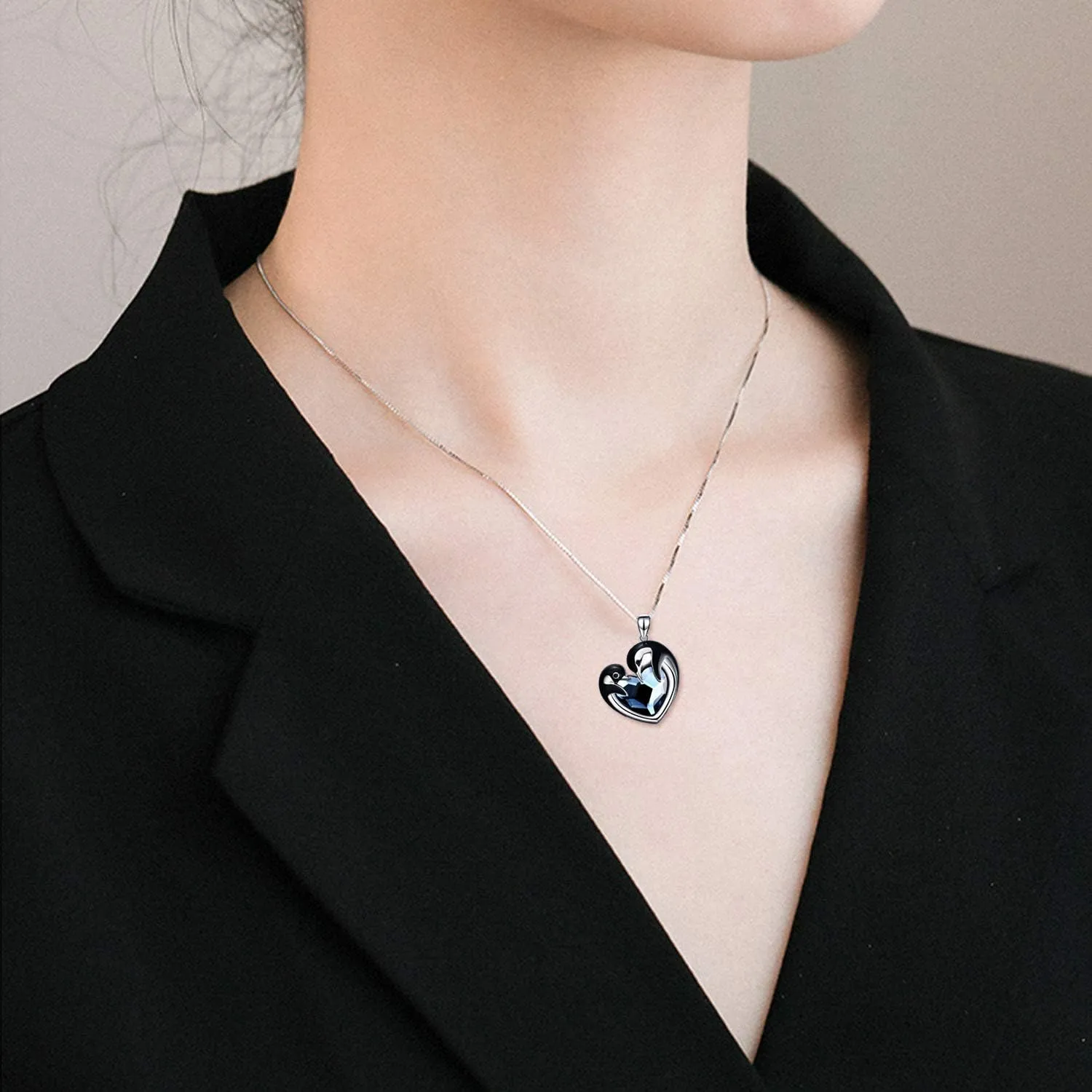 WINNICACA Unique Gifts Charming 925 Sterling Silver Phoenix/Penguin/Wolf/Fox/Highland Cow/Hummingbird/Frog/Sea Turtle Necklace Jewelry for Women Birthday Gifts