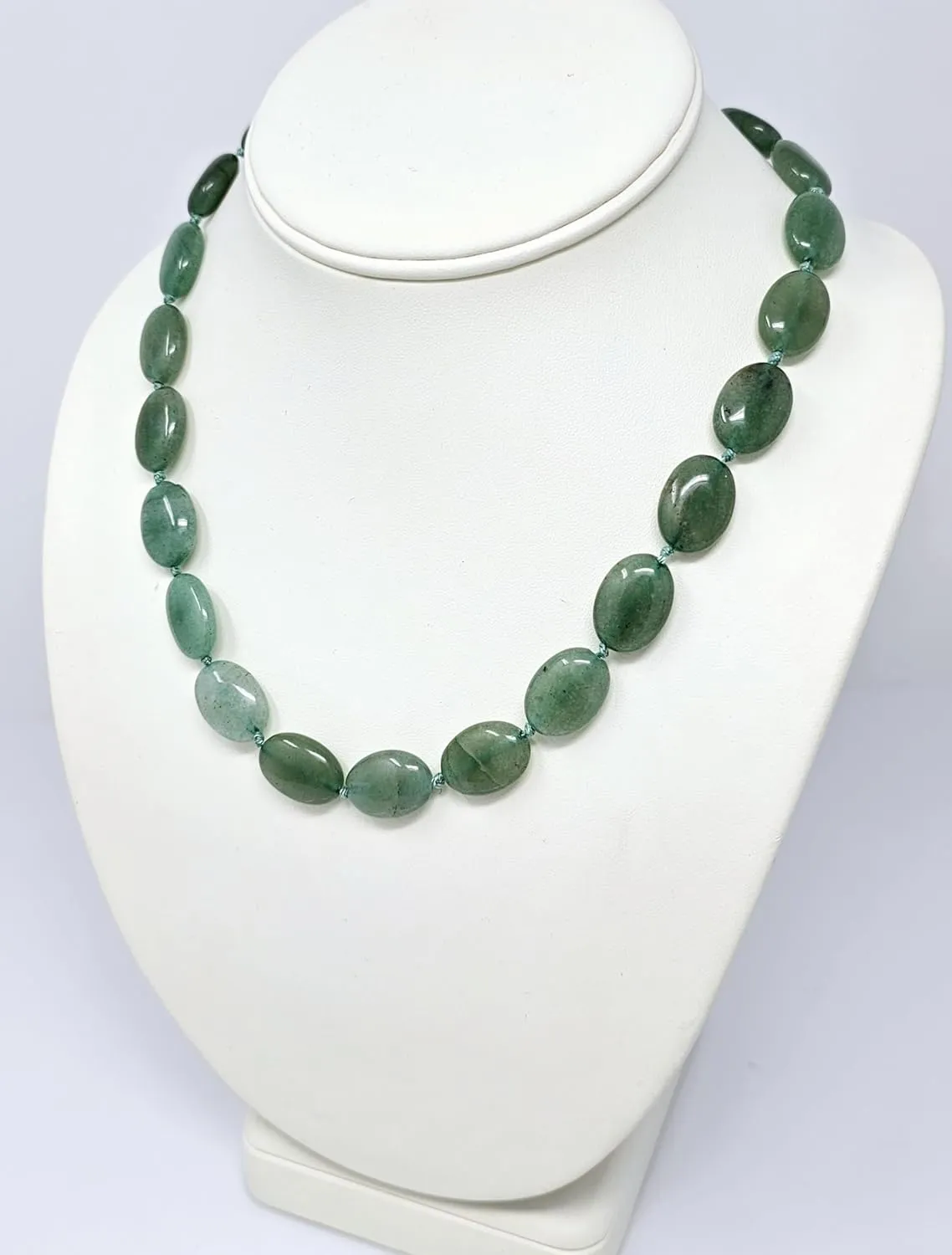 Women's Gemstone Beaded Necklace - Stunning Oval Shape Natural Gemstone Crystal Healing Beaded Necklace for Women