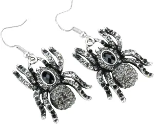 YACQ Women's Spider Dangle Earrings - Lead & Nickle Free - 2 Inches Long - Halloween Costume Accessories Jewelry