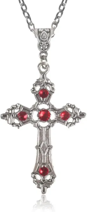 Yunison Rhinestone Cross Pendant Necklace Y2k Jewelry Crystal Gothic Necklace for Women