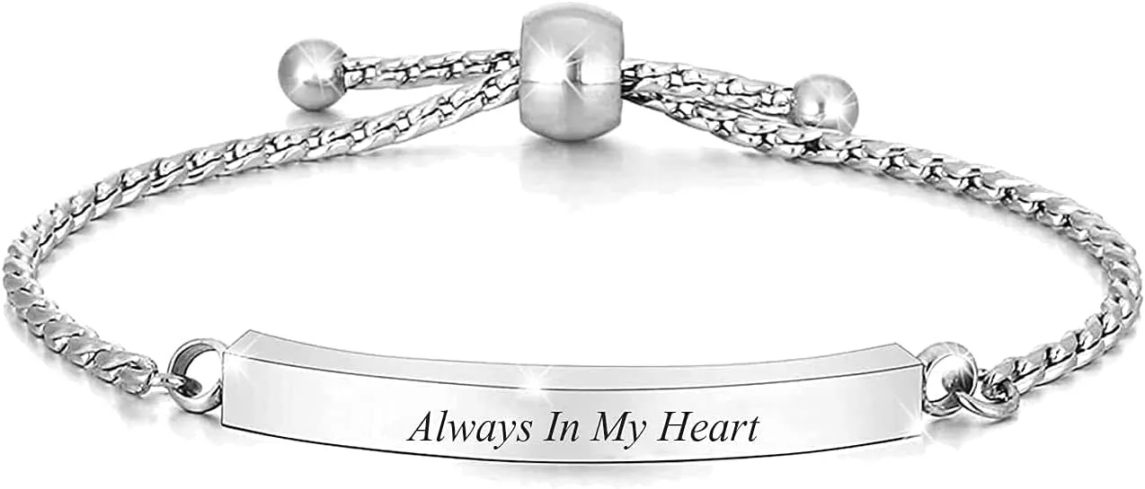zeqingjw Heart Cremation Bracelet for Ashes Stainless Steel Urn Bangles for Ashes Memorial Keepsake Cremation Memorial Urn Bracelet - Adjustable,Free Fill Kit